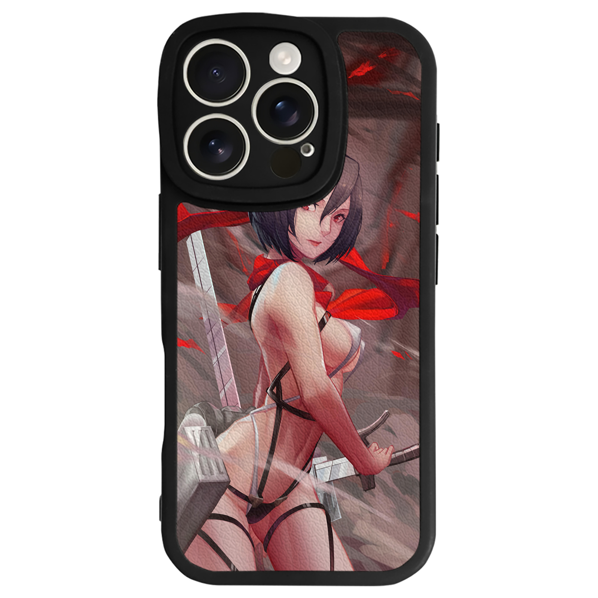 （画像用） 進撃の巨人 Attack on Titan 【iPhone 16シリーズ対応】シリコンスマホケース（レザー調） 材質：シリコン
